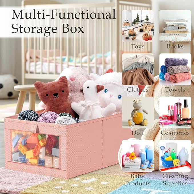 Criusia 4 Pack Linen Closet Organizers and Storage, Closet organizer Large - Image 7