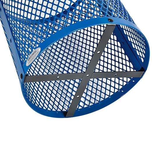 Global Industrial 36 Gallon Outdoor Steel Trash Can - Image 6