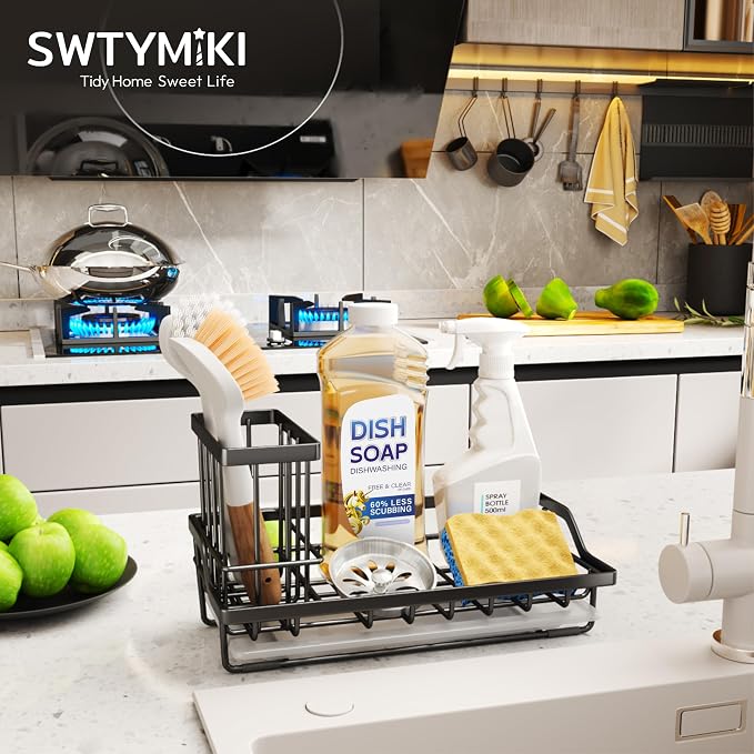 SWTYMIKI Large Sink Caddy Kitchen Sink Organizer - Image 2