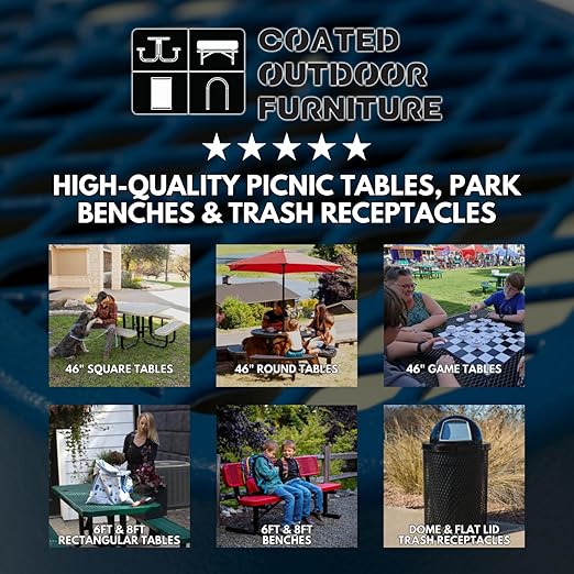 COATEDOUTDOORFURNITURE 32-Gallon Heavy-Duty Expanded Metal Round Trash - Image 2