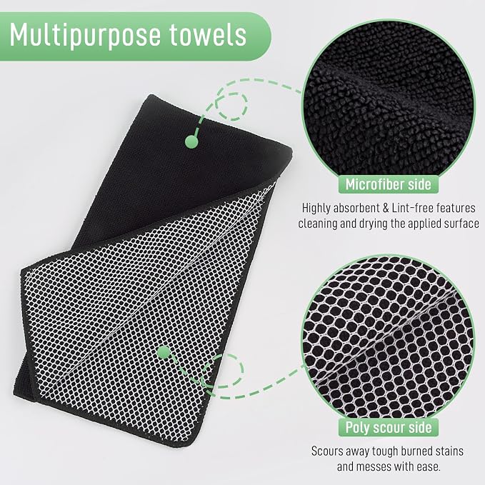 SINLAND Microfiber Dish Cloth for Washing Dishes Dish Washing Rags Best Kitchen - Image 3