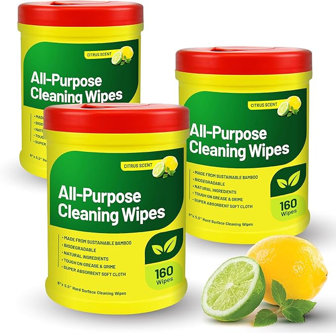 RTS Companies Inc All-Purpose Cleaning Wipes, Citrus Scent, Biodegradable by RTS+Home+Accents