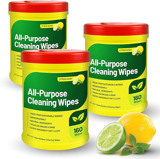 RTS Companies Inc All-Purpose Cleaning Wipes, Citrus Scent, Biodegradable by RTS+Home+Accents