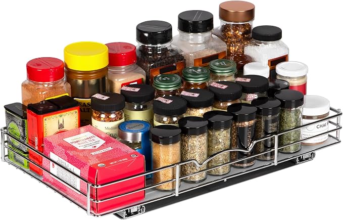 Pull Out Cabinet Organizer for Spices, Cans - Image 6