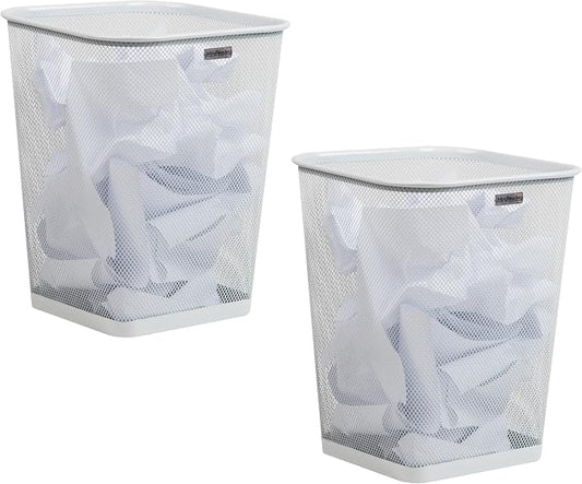 Mind Reader Mesh Trash Can, Square Wastebasket by MindReader