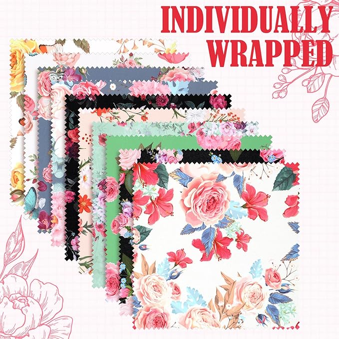 Sinmoe 20 Pcs Microfiber Cleaning Cloth Elegant Flower Design Microfiber Cloth - Image 2