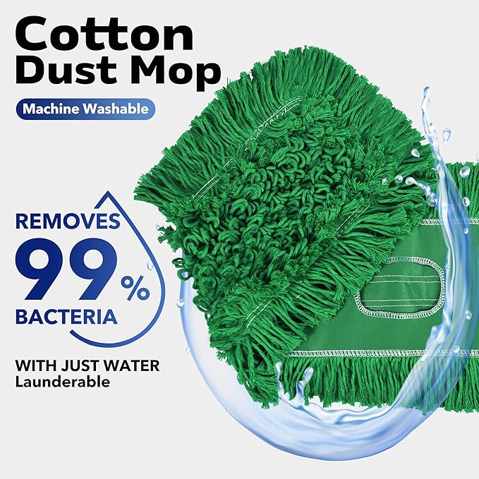 Matthew Cleaning 36'' Industrial Strength Cotton Dust Mop Refill Washable - Image 3