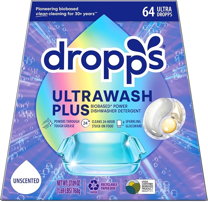 Dropps UltraWash Plus Dishwasher Detergent, Unscented by Dropps