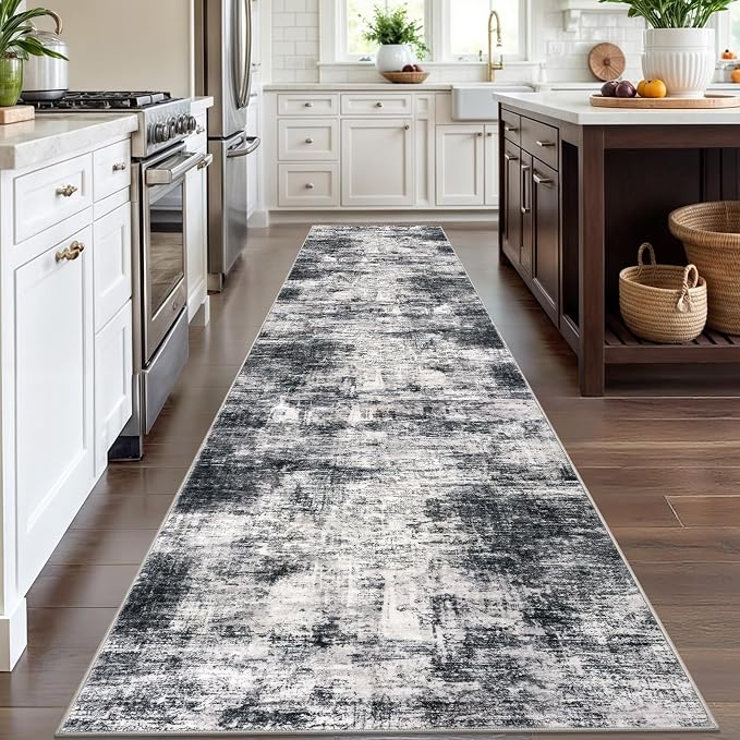 IOHOUZE Abstract Runner Rug 3x12 Ft Washable Runners - Image 2