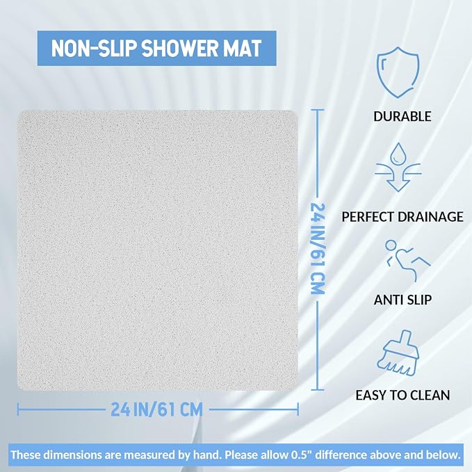 Non-Slip Bathtub Mat, Anti Slip Shower Mat, Fast Drying Bathtub Mats, Foot - Image 2