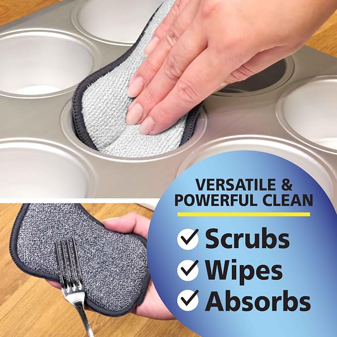 Fresh Scrub-N-Wipe Pad by Tuff-Scrub, Antimicrobial & Charcoal Foam - Image 6