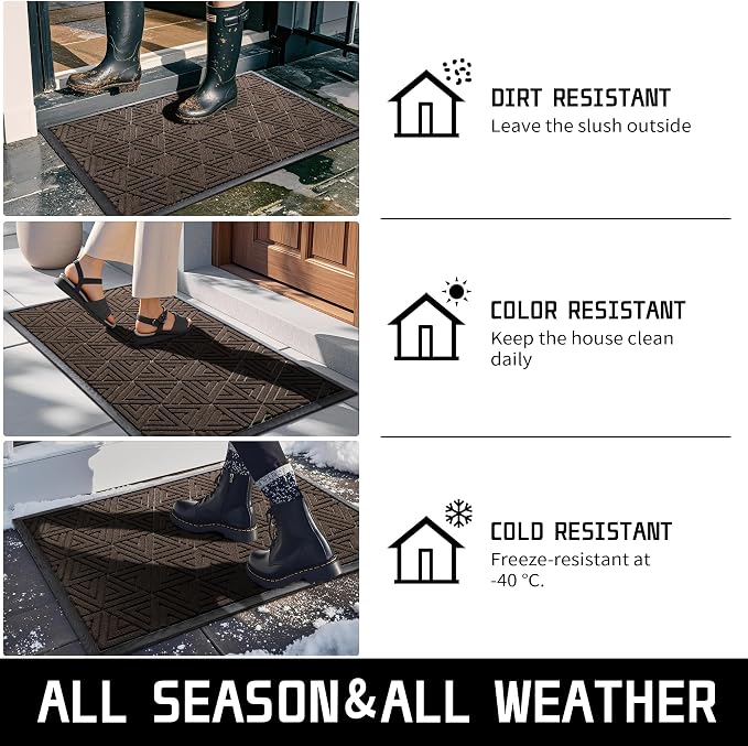 Yimobra Large Door Mat 47x32, All-Weather Waterproof Non-Slip Welcome Matt - Image 5