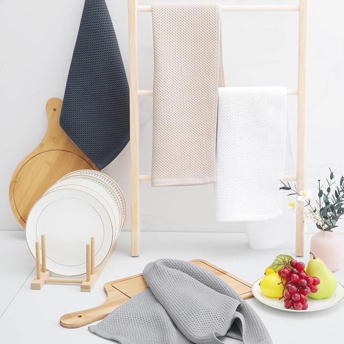 Homaxy 100% Cotton Waffle Weave Kitchen Dish Towels, Ultra Soft Absorbent Quick - Image 6
