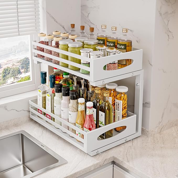 Under Sink Organizer, 2 Tier Under Sink Organizers and Storage, Adjustable - Image 6