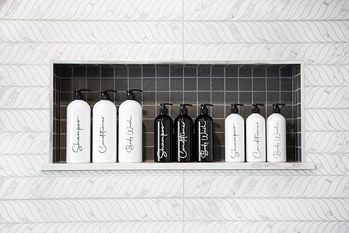 Alora 32oz Reusable Shampoo and Conditioner Bottles - Image 5