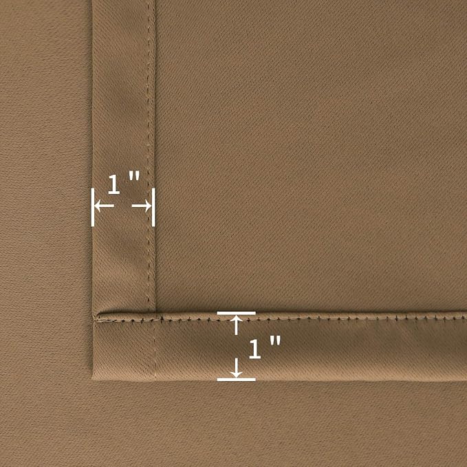 BGment Taupe Blackout Curtains 40 Inches Length - Image 6