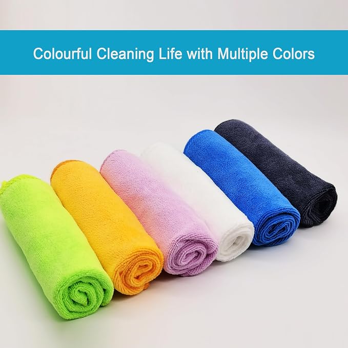 Microfiber Cloth 6Pack Cleaning Rags Absorbant Lint Free Cloth - Image 3