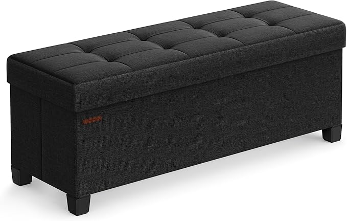 SONGMICS Storage Ottoman Bench, Foldable Foot Rest by SONGMICSbySONGMICSHOME