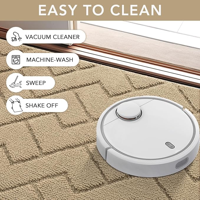 hicorfe Indoor Door Mat, Non Slip Door Mats, Absorbent Resist Dirt Entrance - Image 7