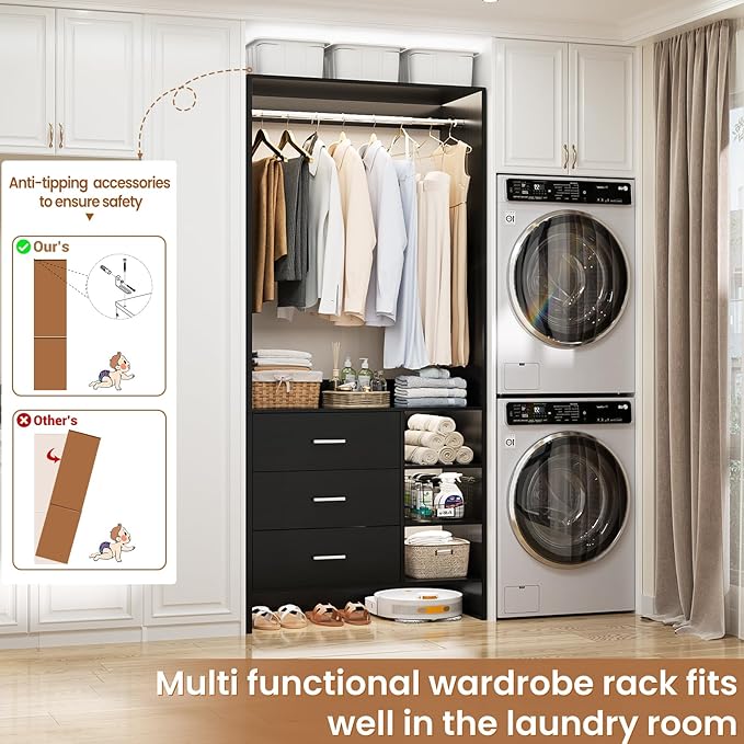 Aheaplus 2.5FT Closet System - Image 6