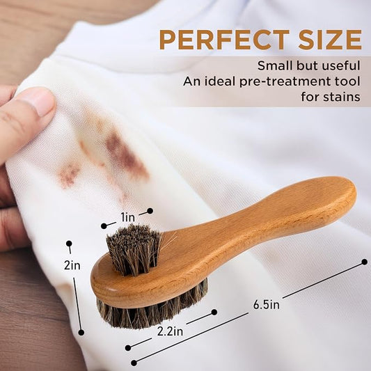 DUGATO Dual-Bristle Horsehair Laundry Stain Brush Set - Image 2