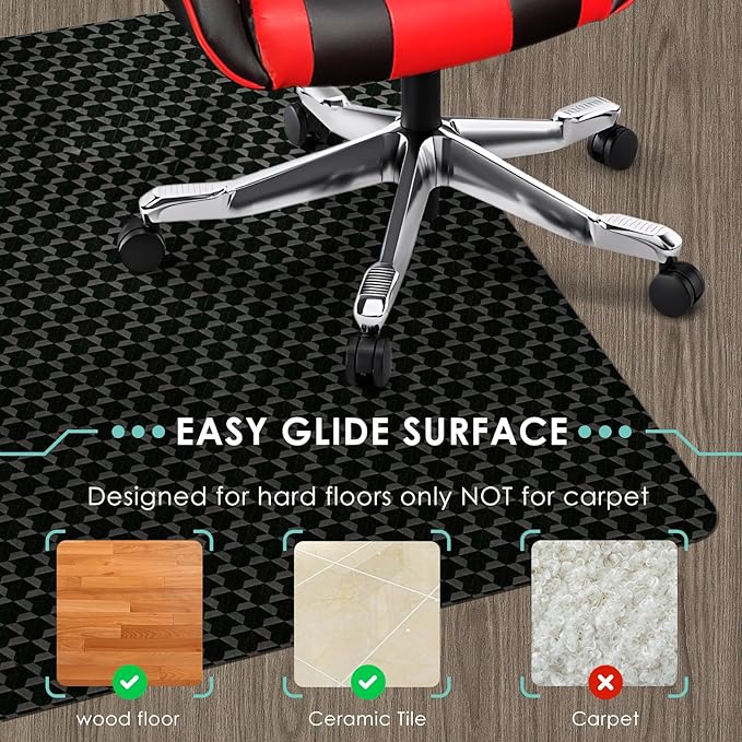 Vicwe Office Chair Mat for Hardwood Floor, Gaming Chair Mat for Hardwood - Image 3