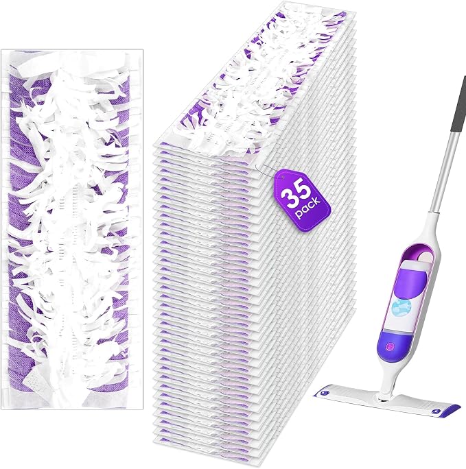 Replacement Power Mop Pads for Swiffer PowerMop, Disposable PowerMop Mopping by BRUVISH