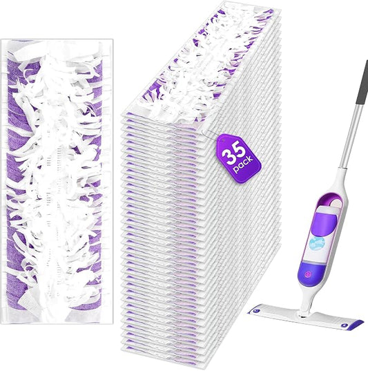 Replacement Power Mop Pads for Swiffer PowerMop, Disposable PowerMop Mopping by BRUVISH