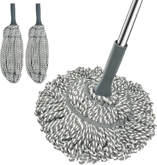 Self Wringing Mop Floor Cleaning, Easy Squeeze Twist Mop, Heavy Duty Wet Mops by KICKLEEN
