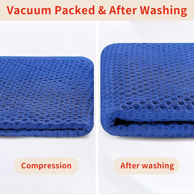 Homaxy 100% Cotton Waffle Weave Kitchen Dish Towels, Ultra Soft Absorbent Quick - Image 7