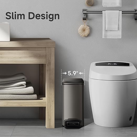TIPGO Slim Bathroom Trash Can - Image 5