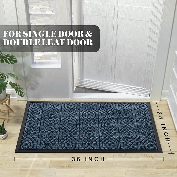 Yimobra Door Mat, Outdoor Indoor Entrance Welcome Mat, Heavy Entry Front Door - Image 2