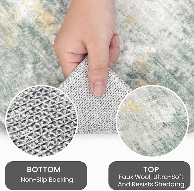IOHOUZE Abstract Area Rug 3x5 Ft Washable Rugs - Image 4