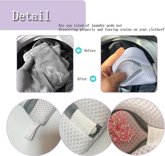 4PCS Laundry Pod Anti-Sticking Bag Laundry Pods Dissolution Protection Bag - Image 6