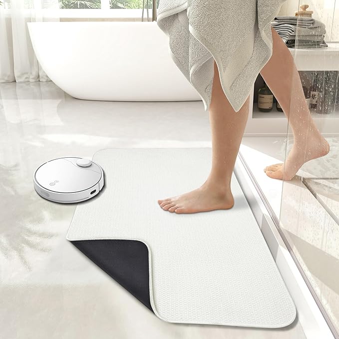 Bath Mat, Ultra Thin Bathroom Rugs, Rubber Bath Mats - Image 6