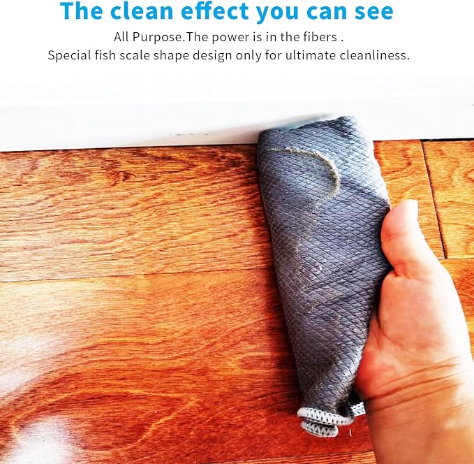 Fish Scale Streak Free Magic Glass Window Car Mirror Microfiber Cleaning Cloth - Image 8