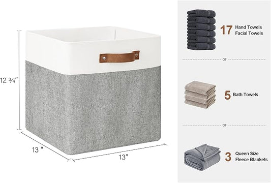 StorageWorks 13x13 Inches Storage Cube, Fabric Storage Bins - Image 2