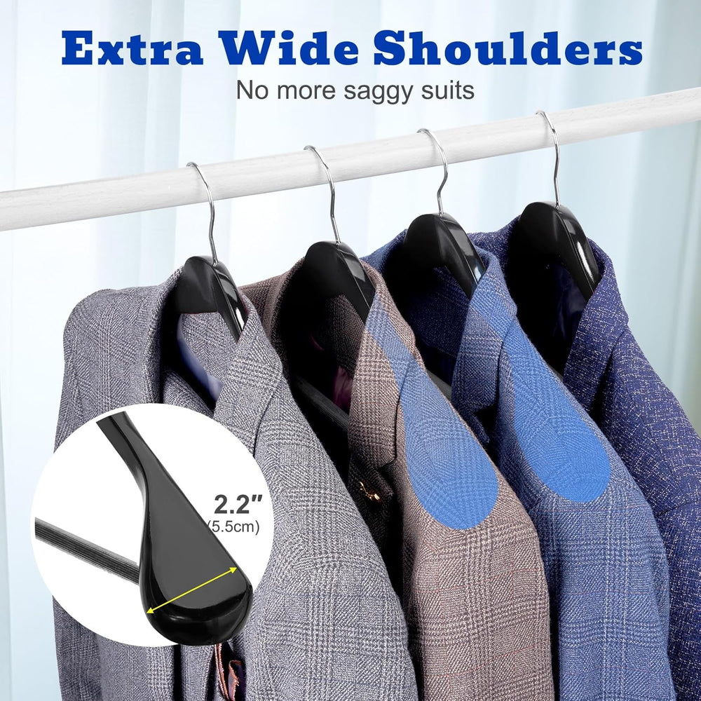 HOUSE DAY High-Grade Suit Hangers, Wide Shoulder Wooden Hangers with Non Slip...