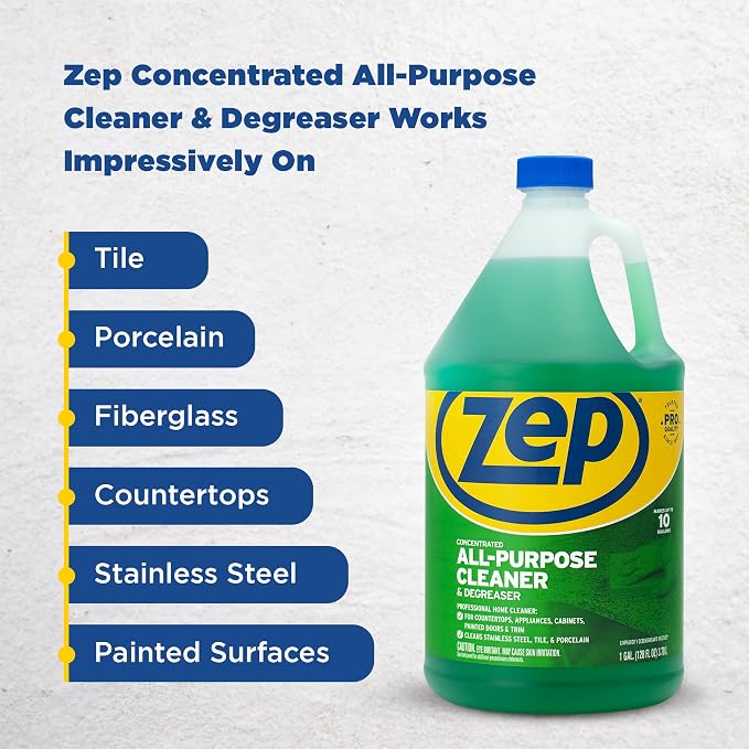 Zep All-Purpose Cleaner and Degreaser 128 oz ZU0567128 Cleans Almost Any Surface - Image 5