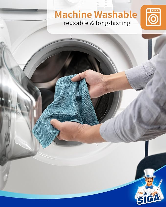 MR.SIGA Microfiber Cleaning Cloth, All-Purpose Microfiber Towels, Streak Free - Image 5