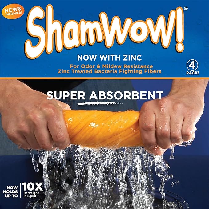 ShamWow Original Super Absorbent Multi-Purpose Cleaning Shammy Chamois Towel - Image 5