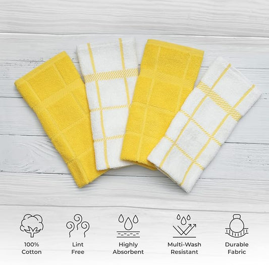100% Cotton Terry Dish Cloth & Dish Towel, 6 Pack, Super Soft and Absorbent - Image 2