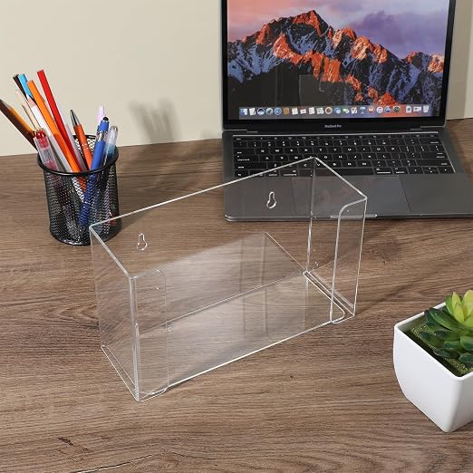 2 Pack Glove Holder for Wall Mount: Magnetic Gloves Box Holder, Acrylic - Image 7