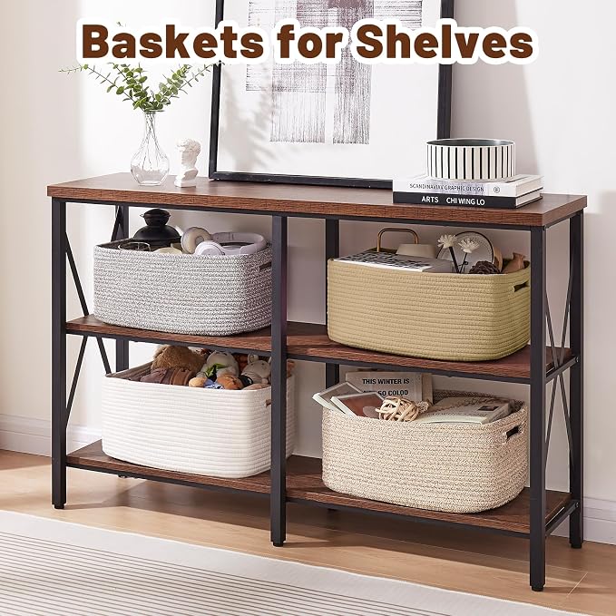 OIAHOMY Storage Basket for Shelves, Closet Cube Storage Bins Baskets for - Image 5