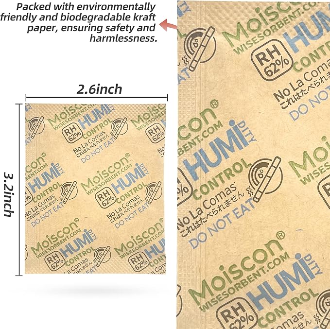 62% Size 8 Two-Way Humidity Control Packs, 75 Pack 8 Gram - Image 3