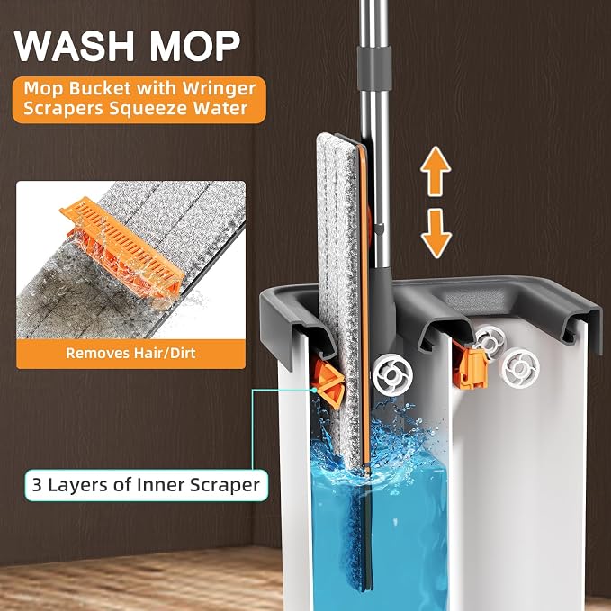 MOPALL Mop and Bucket with Wringer Set - Image 2