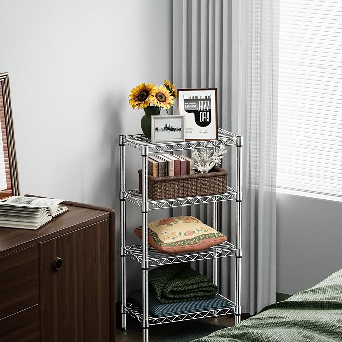 1000 lbs 4 Tier Shelf Metal Storage Shelves Wire Rack Closet Organizers - Image 5