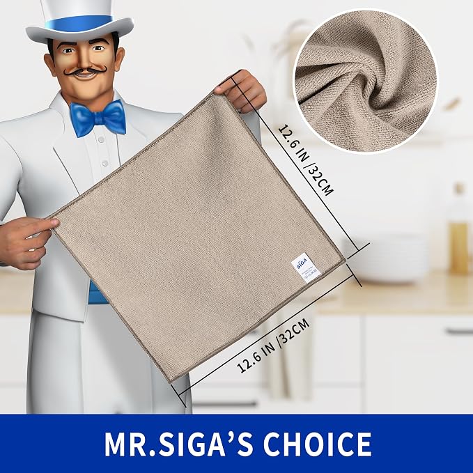 MR.SIGA Microfiber Cleaning Cloths, All-Purpose Surface Microfiber Towels - Image 2