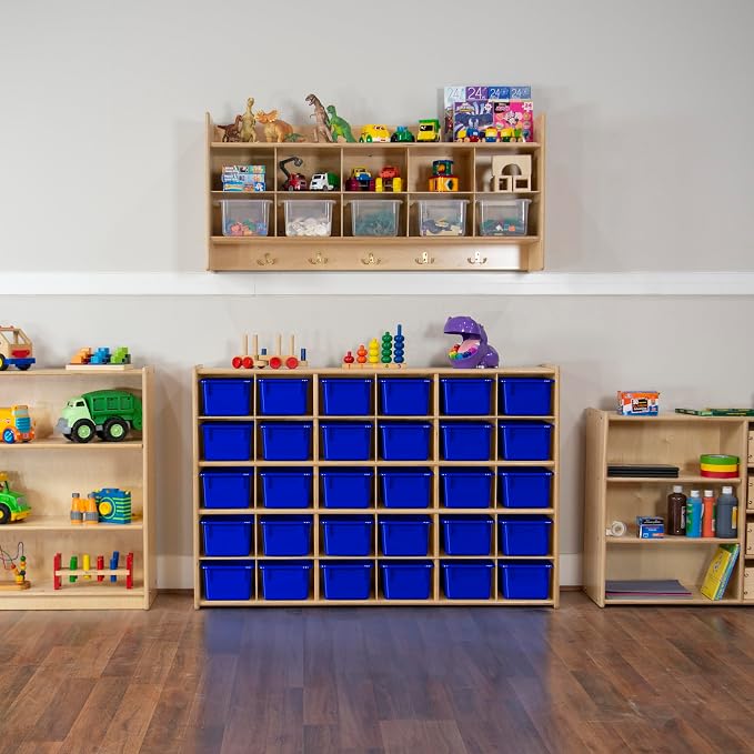 Wood Designs Cubby Storage Bin, Heavy Duty Plastic Containers - Image 6