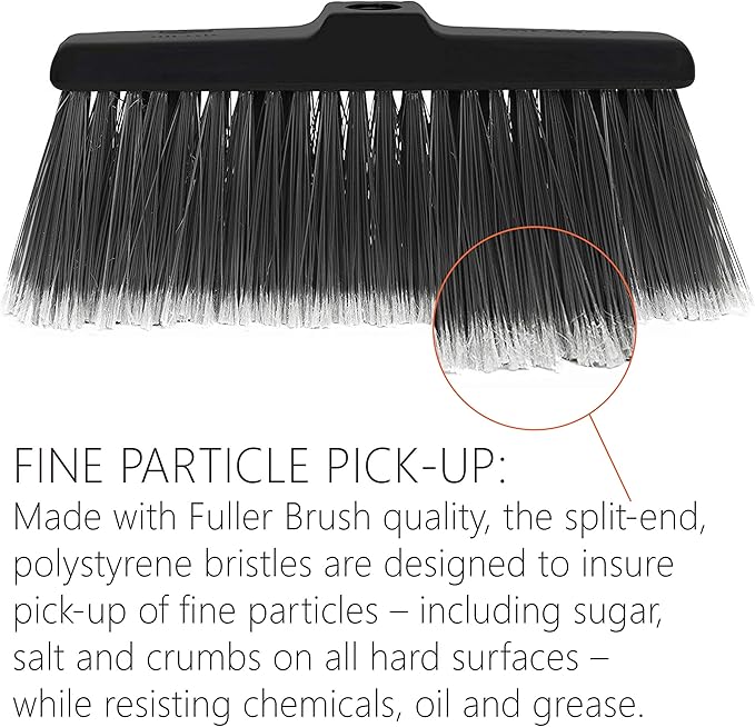 Black Kitchen Broom with Adjustable Handle - Image 4